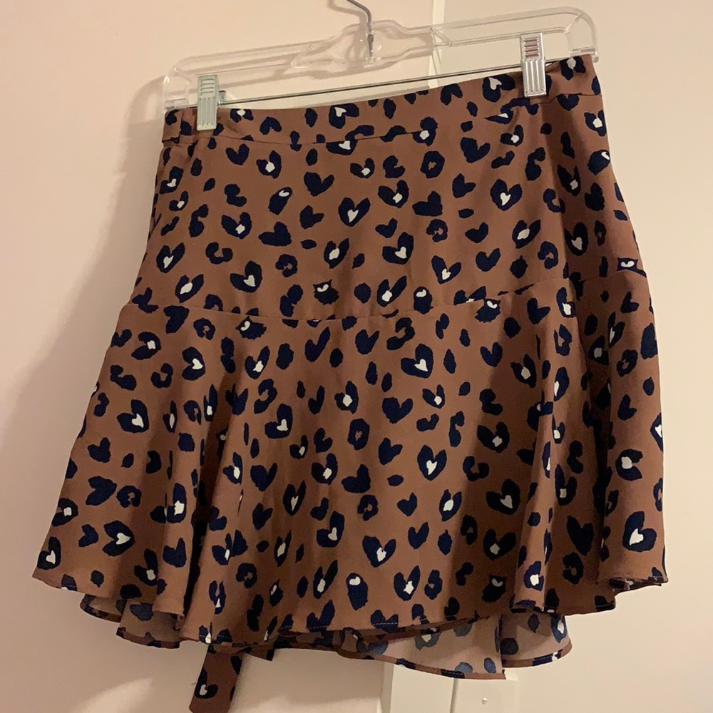 Leopard skort